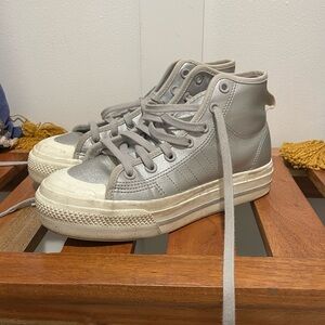 Adidas Silver Nizza RF Platform sneaker